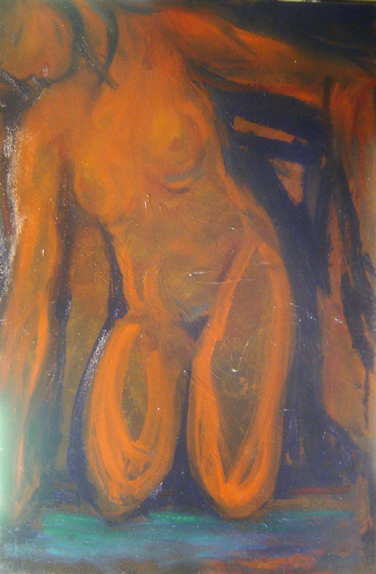 Artist Ron Ogle. 'May Nude' Artwork Image, Created in 2007, Original Drawing Other. #art #artist