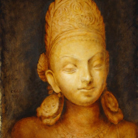 Ron Ogle: 'Saraha', 2008 Oil Painting, Hindu. 