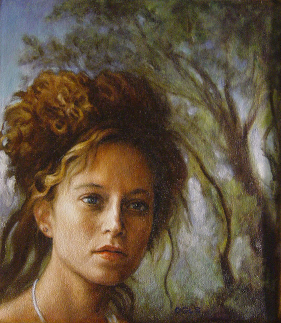 Artist Ron Ogle. 'Young Woman Out Of The Woods' Artwork Image, Created in 2003, Original Drawing Other. #art #artist