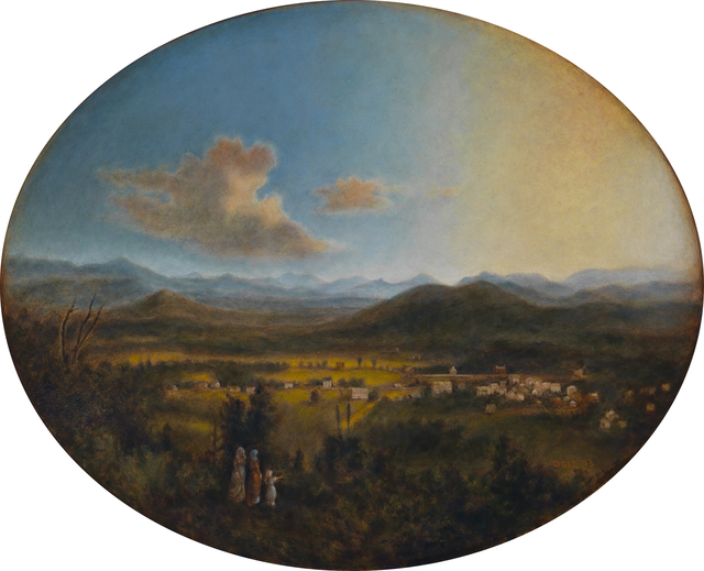 Ron Ogle  '  VIEW OF ASHEVILLE In 1850 After Duncanson', created in 2015, Original Drawing Other.