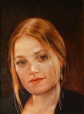 Ron Ogle: 'erin', 2002 Oil Painting, Portrait. What we admire about the body is more than just its beautiful shape: it is the radiance of and inner flame which illuminates the body. RODIN...