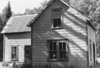 Obert Fittje: 'Old Farmhouse', 1980 Black and White Photograph, Farm. Artist Description:  This is the farmhouse in northern Minnesota, long ago abandoned, in which my family lived until we moved to Montana when I was four years old. ...