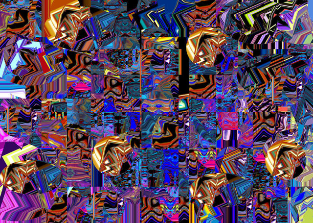 Oksana Linde  'Mosaic 01', created in 2010, Original Digital Art.