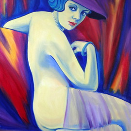 Oksana Grineva: 'Tallulah', 2013 Oil Painting, Figurative. Artist Description:   Nude, Figurative, female, people, woman , contemporary, original, giclee, prints              ...
