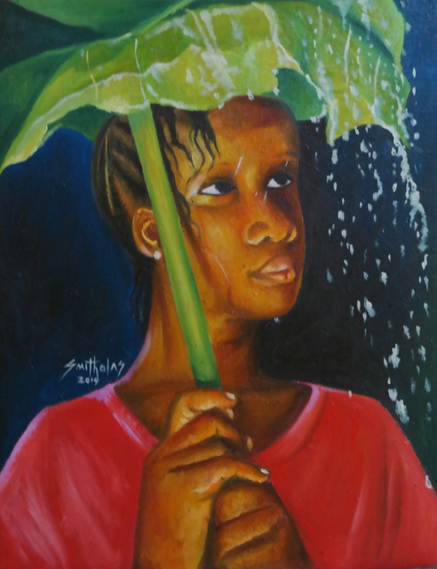 Artist Smith Olaoluwa. 'Raining Dew' Artwork Image, Created in 2019, Original Drawing Pencil. #art #artist