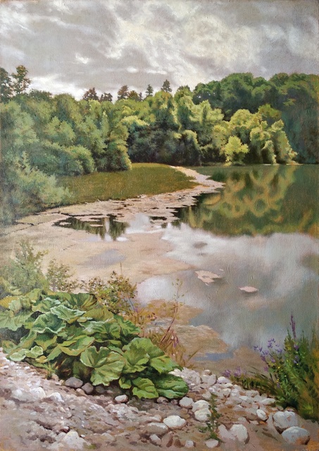 Oleg Khoroshilov  'An Old Pond', created in 2020, Original Painting Acrylic.