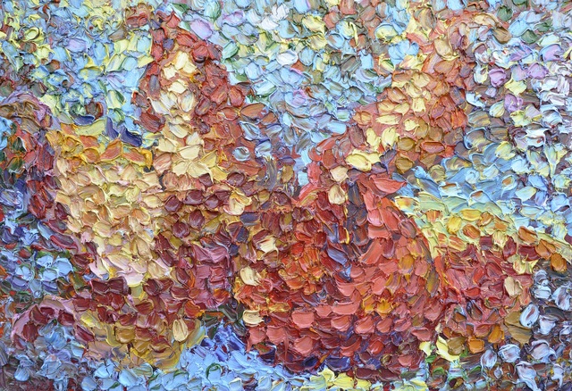 Artist Olga Bezhina. 'Garnet' Artwork Image, Created in 2019, Original Painting Oil. #art #artist
