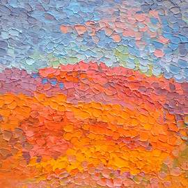 Olga Bezhina: 'red steppe', 2014 Oil Painting, Abstract Landscape. Artist Description: The work was written from nature in the evening in Taman, Krasnodar Territory. Plein Air.Absolute uniqueness of technique.Implied is a unique combination of the game with color and work with the material  paint , i. e. Tempo- rhythmic application.With certain lighting, the edges of the oil ...