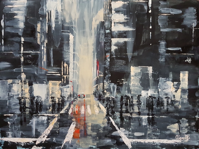 Olga Mihailicenko  'Between Lights And Rain', created in 2019, Original Painting Oil.