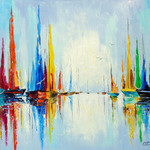 bright sails at the pier By Olha Darchuk