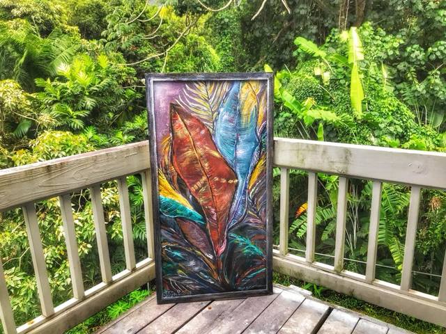 Artist Olga Proskuriakova. 'Tropics' Artwork Image, Created in 2017, Original Painting Acrylic. #art #artist
