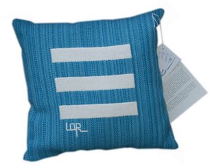 Lisbet Olin-ranstam: 'Stripes', 2006 Textile Art, Geometric. Pillow, handwoven in Scandinavian double- weft...