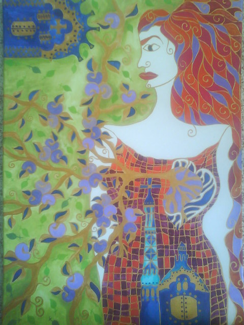 Artist Mocanu Monica. 'Woman' Artwork Image, Created in 2010, Original Mixed Media. #art #artist