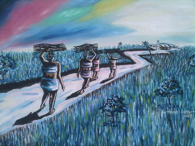 Artist Uche Ogbu. 'Maidens Delight' Artwork Image, Created in 2015, Original Painting Oil. #art #artist
