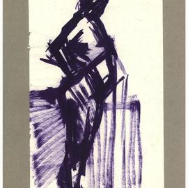 Dario Raffaele Orioli: 'croquies 9', 1977 Ink Drawing, nudes. 