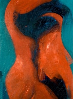 Elena Osterwalder: 'Carmen ', 1991 Oil Painting, Abstract Figurative.  Abstract figure of woman. Oil on paper  ...
