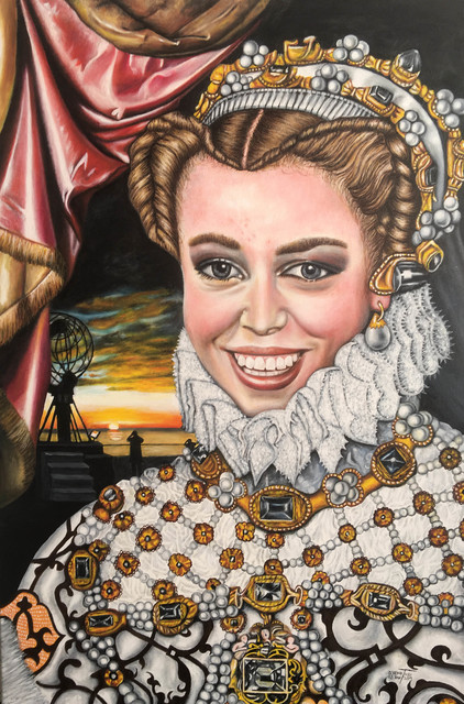 O Yemi Tubi  'Lady Merete Of Norway', created in 2018, Original Painting Oil.