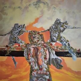 Ozzie Kajtezovic: 'resurrection', 2018 Oil Painting, Abstract Figurative. Artist Description: Words are useless in explaining of visual art. . . ...