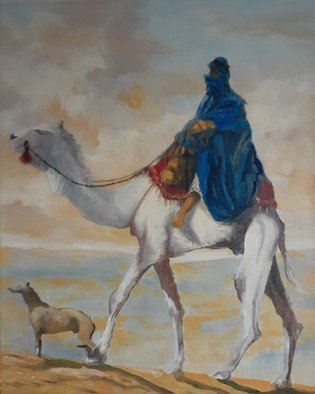 Ozzie Kajtezovic: 'sketch for horse trader', 2008 Oil Painting, Landscape. This was sketch painting for  Horse Trader  painting, ...