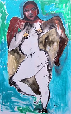 Padma Prasad: 'Forever', 2011 Oil Painting, Figurative.   Woman figure   ...