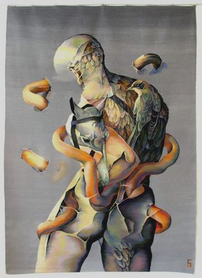 Gabriela Cristu: 'SUBLIMATION', 1996 , Surrealism.  tapestry weaving by artist. ...