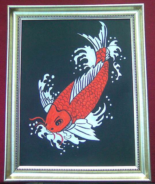 Sui Pal  'KOI FISH', created in 2010, Original Painting Acrylic.