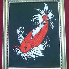 Sui Pal: 'KOI FISH', 2010 Acrylic Painting, Fish. 