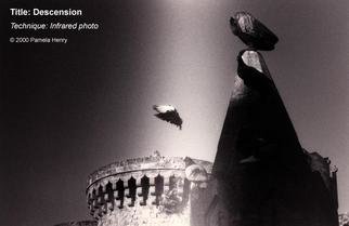 Pamela Henry: 'Descension', 2000 Black and White Photograph, Religious. Infrared black and white art photograph. Signed, archival photo lustre giclee print....