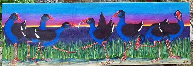 Artist Pam Griffin. 'Early Bird' Artwork Image, Created in 2005, Original Painting Acrylic. #art #artist