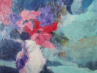 Paola Di Renzo: 'flowers', 2008 Paper, Abstract Figurative.  washi paper and watercolour ...