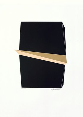 Birgitte Hansen: 'black gold', 1985 Serigraph, Abstract. 