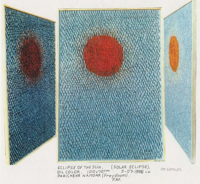 Parichehr Namdar  'Solar Eclipse', created in 1996, Original Painting Oil.
