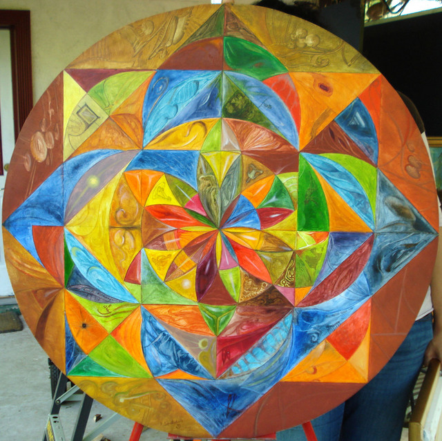Artist Parnaos Surabischwili. 'Mandala PAGM' Artwork Image, Created in 2010, Original Painting Oil. #art #artist