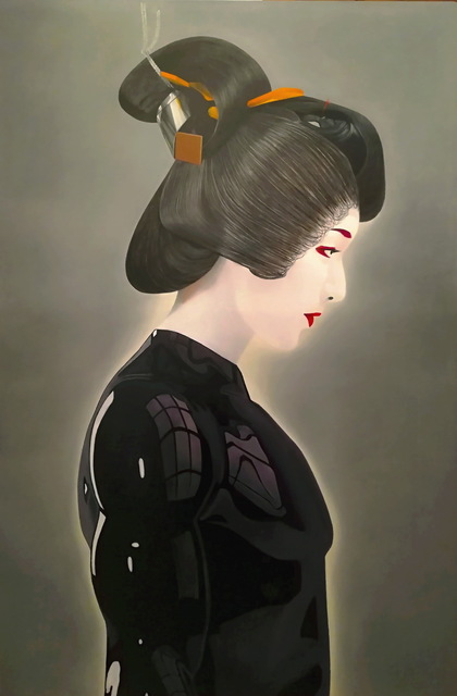 Pasquale Pacelli  'Cyborg Geisha', created in 2020, Original Painting Oil.