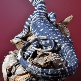 Roger Hjorleifson: 'You are in my Light', 2011 Ceramic Sculpture, Wildlife. Artist Description:   Clay sculpture of a Lace monitor mounted on a mallee stump.  ...