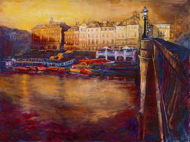 Patricia Clements  'Richmond Bridge At Night', created in 2012, Original Printmaking Giclee.
