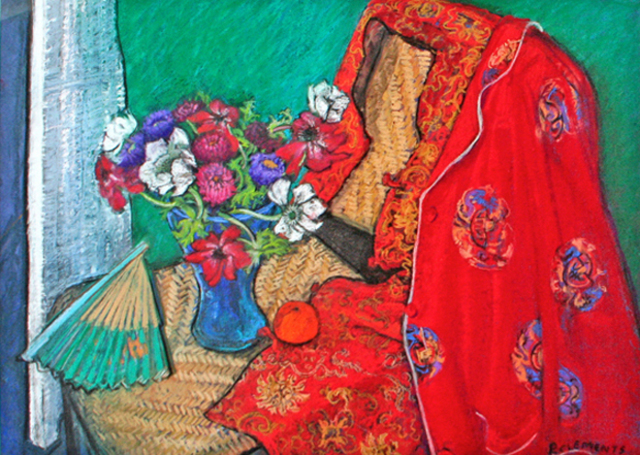 Artist Patricia Clements. 'Kimono' Artwork Image, Created in 2008, Original Printmaking Giclee. #art #artist