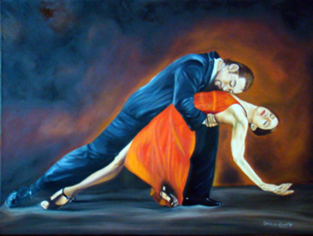 Patricia Vicente  'Abrazo De Tango', created in 2014, Original Painting Oil.