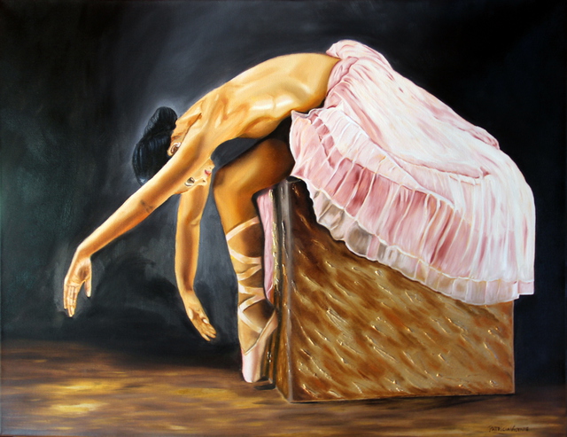 Patricia Vicente  'Dancer In Rose', created in 2014, Original Painting Oil.
