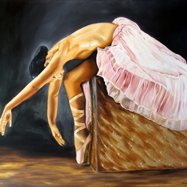 Patricia Vicente: 'Dancer in rose', 2014 Oil Painting, Dance. Artist Description:     A beauty dancer dressing in rose.  ...