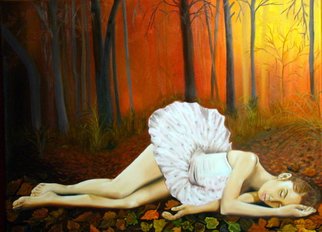 Patricia Vicente: 'Dreams', 2014 Oil Painting, Dance.    A dancer dreaming in the forest.  ...