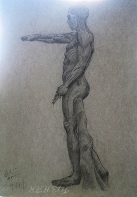 Paul Anton  'Sketch 02', created in 2012, Original Drawing Pencil.
