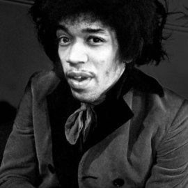 Paul Berriff Artwork Jimi Hendrix, 1967 Black and White Photograph, Music