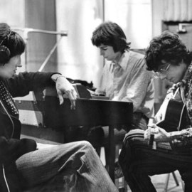 Paul Berriff: 'Pink Floyd Abbey Road', 1967 Black and White Photograph, Music. Artist Description:  Pink Floyd in a recording session at Abbey Road Studios in London 1967.  They were recording Scarecrow for their first album Piper At The Gates of Dawn.  This is a limited edition and is signed on the verso by photographer Paul Berriff with limited edition number and authenticity ...