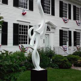 Paul Machalaba: 'Ascension II commission', 2015 Aluminum Sculpture, Abstract. Artist Description: Similar 12 foot elegant commissions available for corporate or residential spaces.  Projects can be designed and built in a similar style to your exact wishes.  Handmade elegant welded sculpture with a cast aluminum look, fluid, rugged, outdoor, and modern, bold, curvy, large, painted, minimal contact...