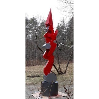 Paul Machalaba: 'torro valente', 2020 Aluminum Sculpture, Abstract. Fluid multicolored large welded aluminum sculpture with a bold contemporary cast metal look. ...