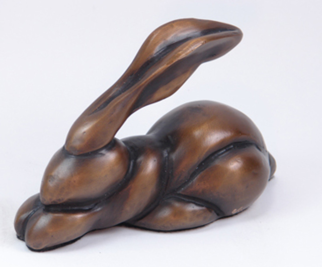 Artist Paul Orzech. 'Aero Bunny' Artwork Image, Created in 2006, Original Sculpture Bronze. #art #artist