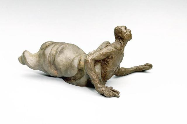Paul Orzech  'SNAIL MAN', created in 2003, Original Sculpture Bronze.