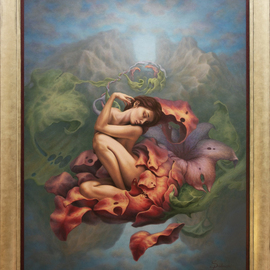 Paul Sadowski: 'LUCA Last Universal Common Ancestor', 2019 Oil Painting, Nudes. Artist Description: A loose interpretation of the hypothesis known as L.  U.  C.  A.  Last Universal Common Ancestor.  Ancestor of all earthly organisms.A A A  According to Theory of Evolution, the deeper we go into the life history of our planet, the more it becomes homogeneous in species.  As a consequence, we ...