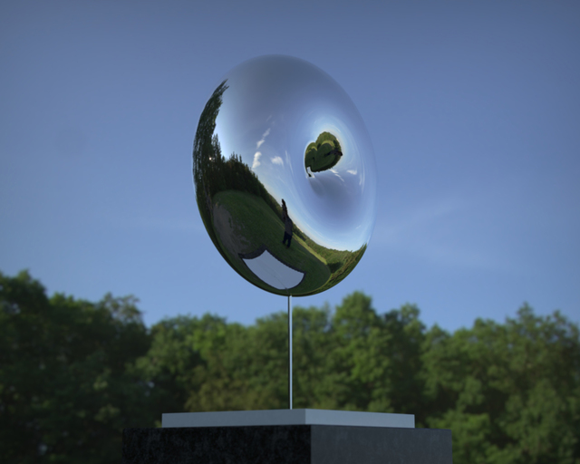 Paul Wesson  'Black Hole 1', created in 2014, Original Sculpture Steel.